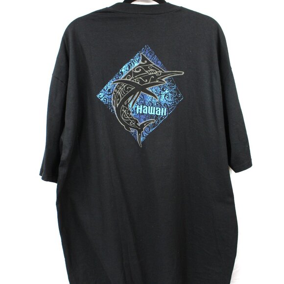 Vintage NWT Crazy Shirts 2000-2003 Hawaii T-Shirt XXL Tribal Diamond Black Y2K - Picture 5 of 5